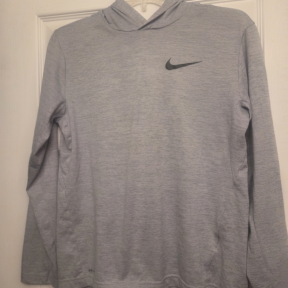 Nike Boys Dri-FIT Gray Hoodie